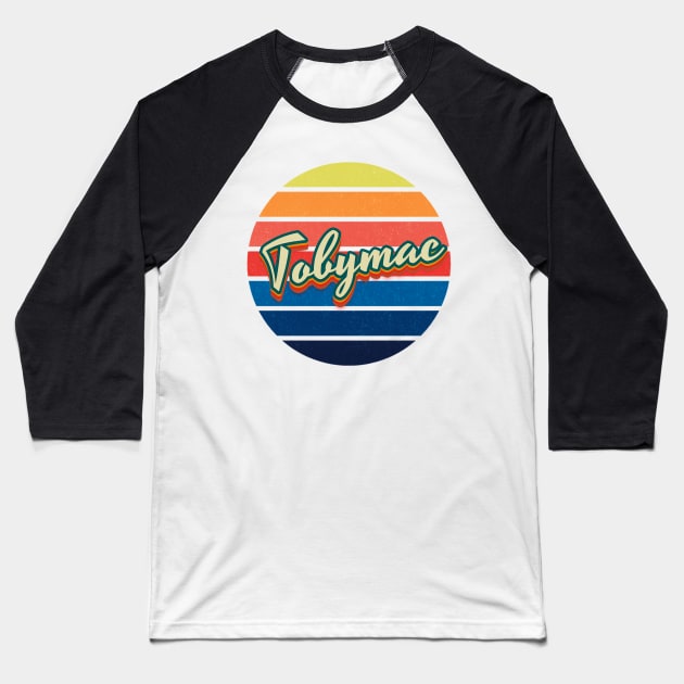 Circle Retro Vintage Tobymac Baseball T-Shirt by Electric Tone